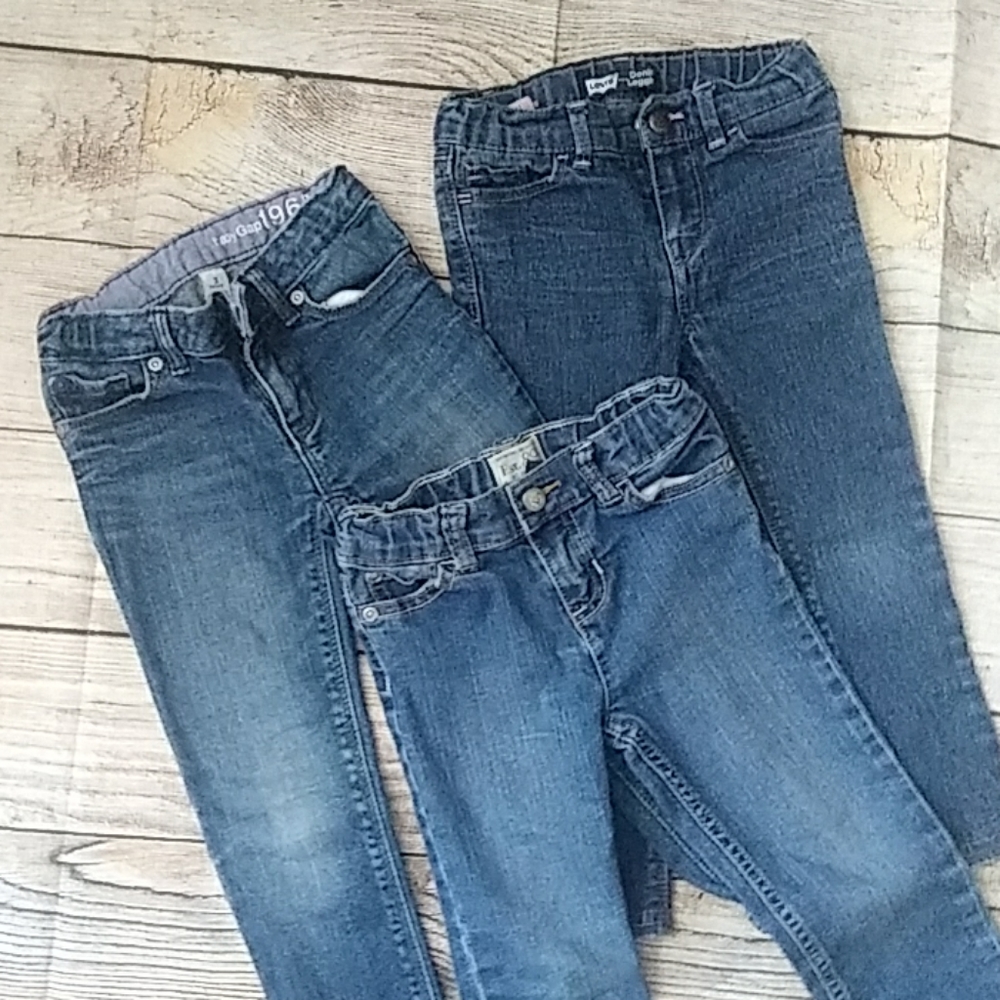 3 pair of toddler girl jeans size 3t